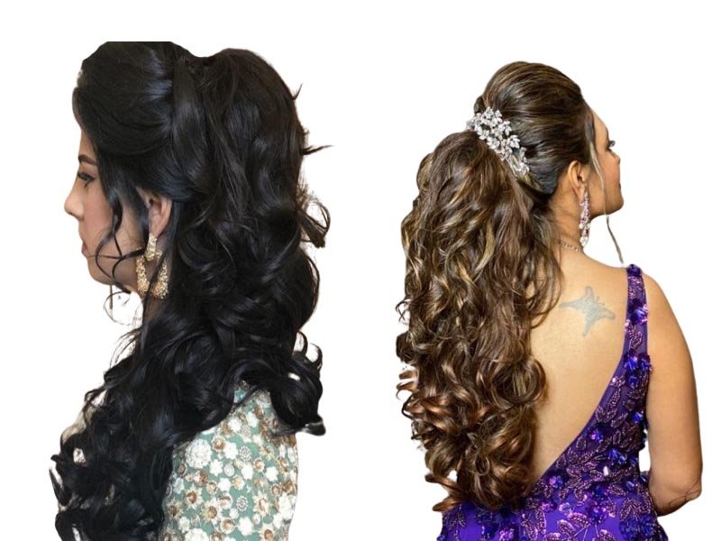 Ponytail Hairstyle for Indian Bride