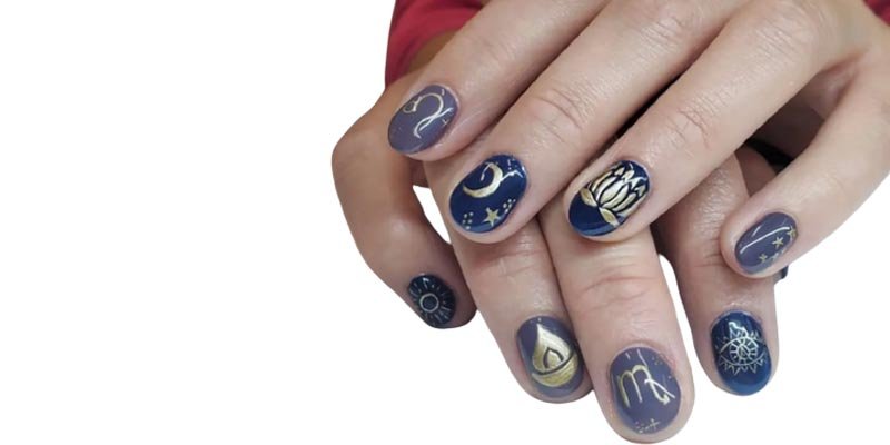 Zodiac Nail art ideas for short nails
