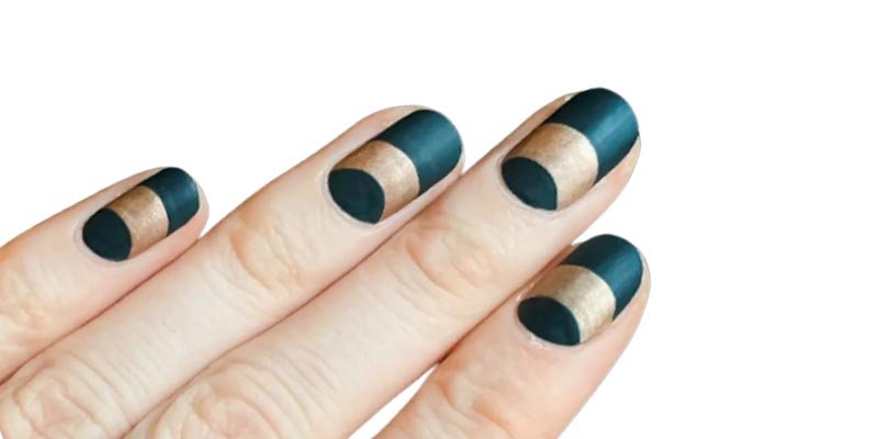 metalic nail design